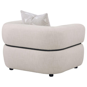 English Elm Ramsay Sculptural Accent Chair Textured Fabric Pocket Coil Seat with Wood Waistband B062P519842