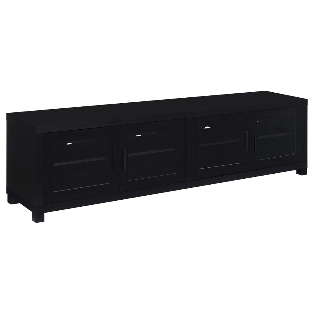 English Elm Arnaud Low Profile Media Console with Four Glass Door Cabinet for Large Living Rooms B062P519875