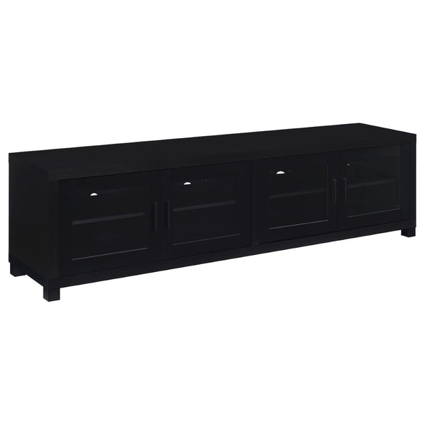 English Elm Arnaud Low Profile Media Console with Four Glass Door Cabinet for Large Living Rooms B062P519875