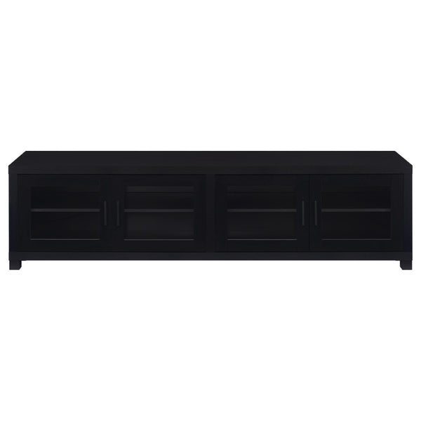 English Elm Arnaud Low Profile Media Console with Four Glass Door Cabinet for Large Living Rooms B062P519875