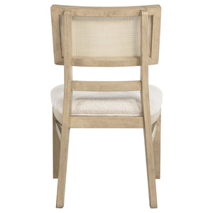 English Elm Kimpton Handwoven Cane Back Dining Chairs with Upholstered Seats Set of Two B062P519916