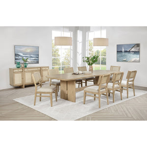 English Elm Kimpton Handwoven Cane Back Dining Chairs with Upholstered Seats Set of Two B062P519916