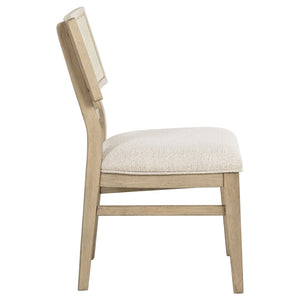 English Elm Kimpton Handwoven Cane Back Dining Chairs with Upholstered Seats Set of Two B062P519916