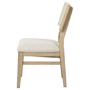 English Elm Kimpton Handwoven Cane Back Dining Chairs with Upholstered Seats Set of Two B062P519916