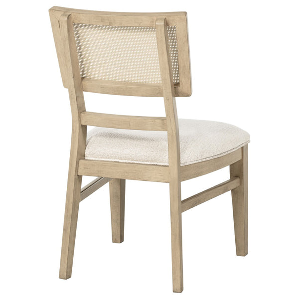 English Elm Kimpton Handwoven Cane Back Dining Chairs with Upholstered Seats Set of Two B062P519916