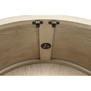 English Elm Kimpton Arched Oak Cane Display Cabinet with Led Lit Glass Shelves for Living Rooms B062P519918