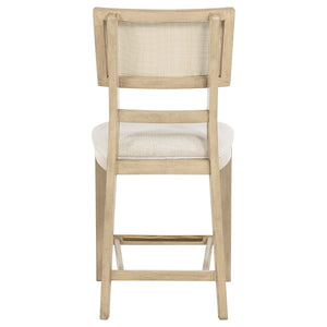 English Elm Kimpton Woven Polyresin Back Counter Chairs Beige Oak Set of 2 for Kitchen Islands B062P519920