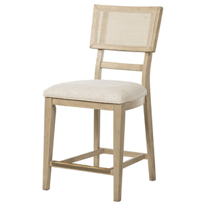 English Elm Kimpton Woven Polyresin Back Counter Chairs Beige Oak Set of 2 for Kitchen Islands B062P519920
