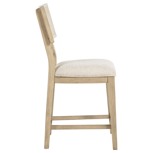 English Elm Kimpton Woven Polyresin Back Counter Chairs Beige Oak Set of 2 for Kitchen Islands B062P519920