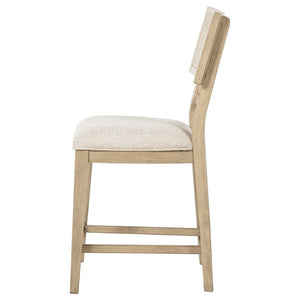 English Elm Kimpton Woven Polyresin Back Counter Chairs Beige Oak Set of 2 for Kitchen Islands B062P519920