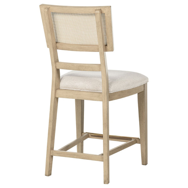 English Elm Kimpton Woven Polyresin Back Counter Chairs Beige Oak Set of 2 for Kitchen Islands B062P519920
