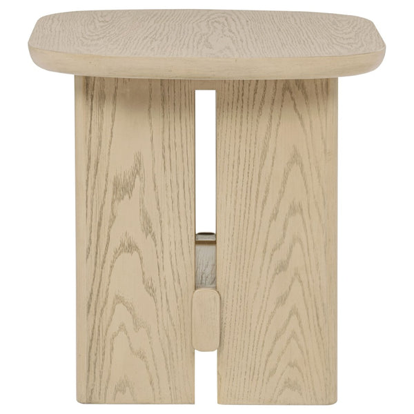 English Elm Kimpton Oak Veneer Square End Table with Split Leg Base and Open Lower Shelf B062P519926