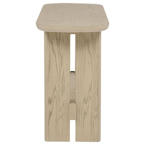 English Elm Kimpton Oak Veneer Coastal Console Table with Trestle Shelf for Foyer or Living Room B062P519928