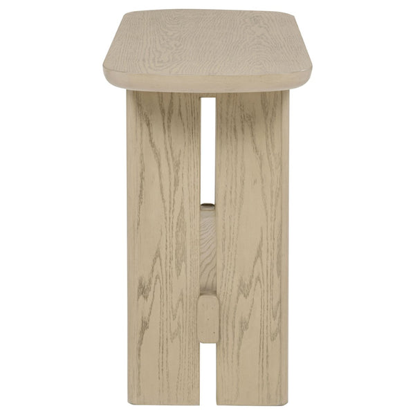 English Elm Kimpton Oak Veneer Coastal Console Table with Trestle Shelf for Foyer or Living Room B062P519928