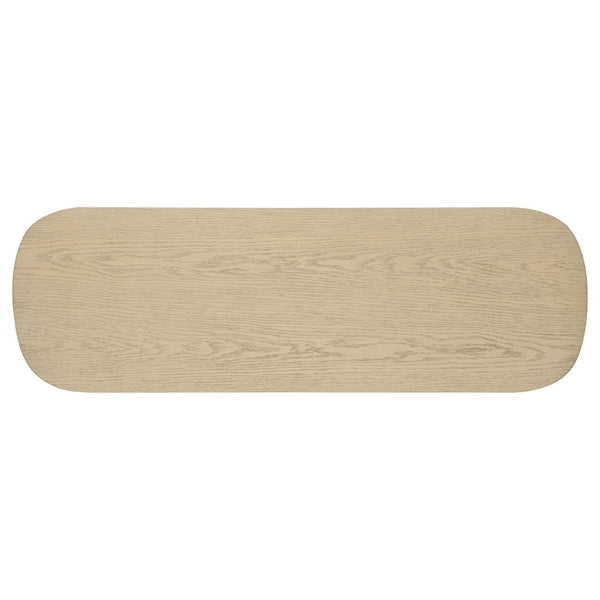 English Elm Kimpton Oak Veneer Coastal Console Table with Trestle Shelf for Foyer or Living Room B062P519928