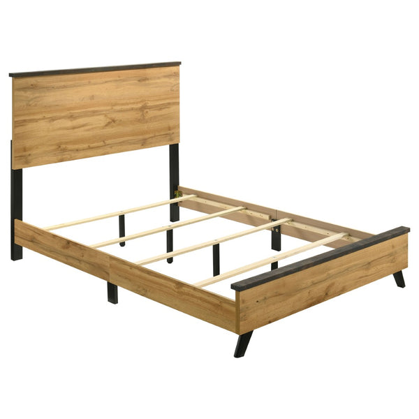 English Elm Georgina Full Panel Bed with Tall Headboard in Rustic Pine Farmhouse Style B062P519962