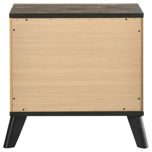 English Elm Georgina Pine Laminate 2 Drawer Nightstand with Splayed Legs for Farmhouse Bedrooms B062P519963
