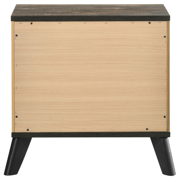 English Elm Georgina Pine Laminate 2 Drawer Nightstand with Splayed Legs for Farmhouse Bedrooms B062P519963