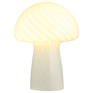 English Elm Jonah Glossy White Glass Mushroom Lamp Sculptural Glow for Modern Bedrooms B062P519976
