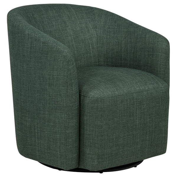 English Elm Sorenson Barrel Swivel Chair Plush Polyester Upholstery for Modern Living Spaces B062P519999