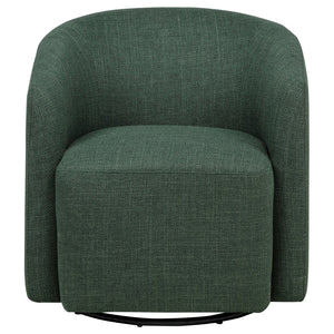 English Elm Sorenson Barrel Swivel Chair Plush Polyester Upholstery for Modern Living Spaces B062P519999