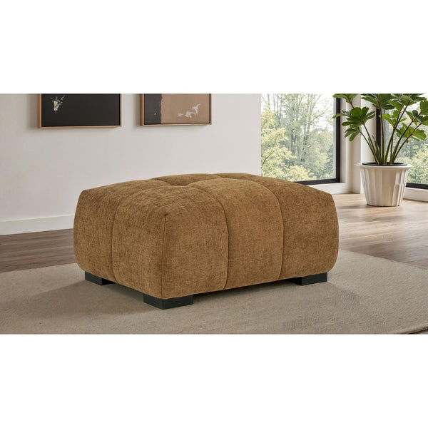 English Elm Plather Channel Tufted Rectangular Ottoman Low Profile Foam Upholstered Living Room Seat Amber B062P520055