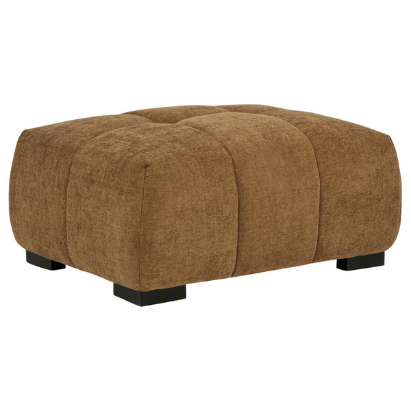 English Elm Plather Channel Tufted Rectangular Ottoman Low Profile Foam Upholstered Living Room Seat Amber B062P520055