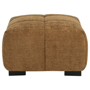 English Elm Plather Channel Tufted Rectangular Ottoman Low Profile Foam Upholstered Living Room Seat Amber B062P520055
