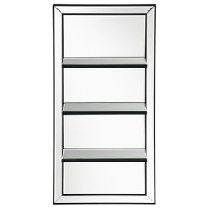 English Elm Cardinal Tall Beveled Wall Mirror with Three Integrated Shelves for Glam Entryway Display B062P520060