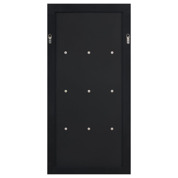English Elm Cardinal Tall Beveled Wall Mirror with Three Integrated Shelves for Glam Entryway Display B062P520060
