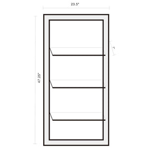 English Elm Cardinal Tall Beveled Wall Mirror with Three Integrated Shelves for Glam Entryway Display B062P520060