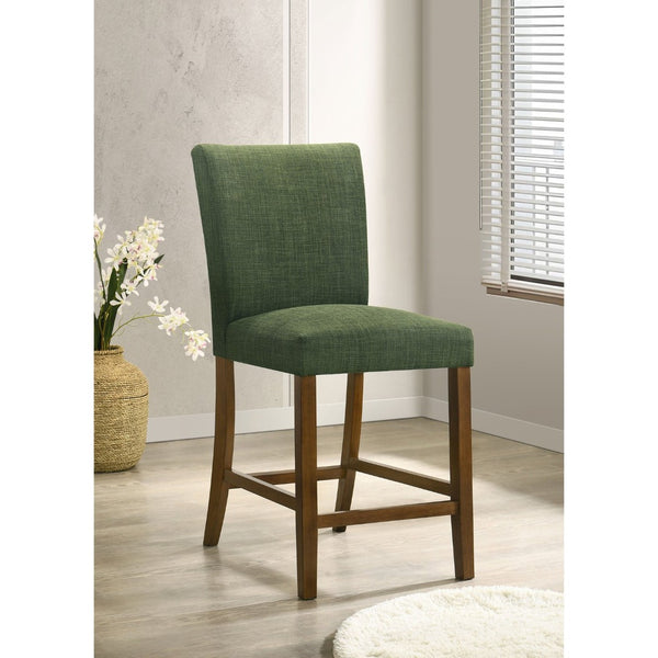 English Elm Flynn Parsons Counter Chair Set Upholstered Seating for Modern Dining Rooms Brown+Green B062P520080
