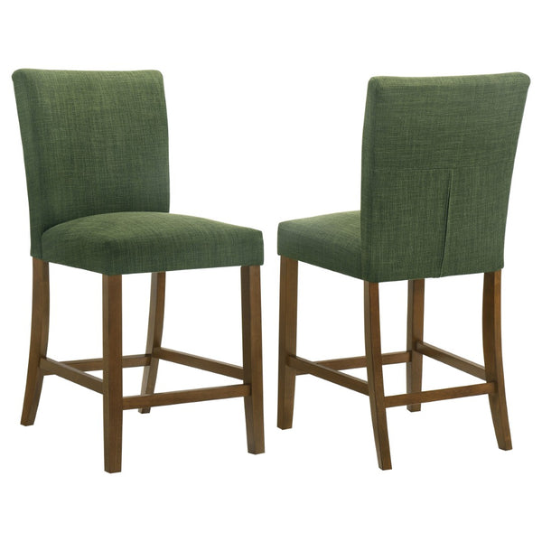 English Elm Flynn Parsons Counter Chair Set Upholstered Seating for Modern Dining Rooms Brown+Green B062P520080