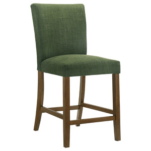 English Elm Flynn Parsons Counter Chair Set Upholstered Seating for Modern Dining Rooms Brown+Green B062P520080