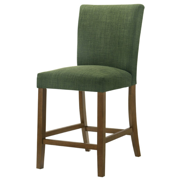 English Elm Flynn Parsons Counter Chair Set Upholstered Seating for Modern Dining Rooms Brown+Green B062P520080
