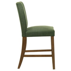 English Elm Flynn Parsons Counter Chair Set Upholstered Seating for Modern Dining Rooms Brown+Green B062P520080