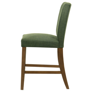 English Elm Flynn Parsons Counter Chair Set Upholstered Seating for Modern Dining Rooms Brown+Green B062P520080