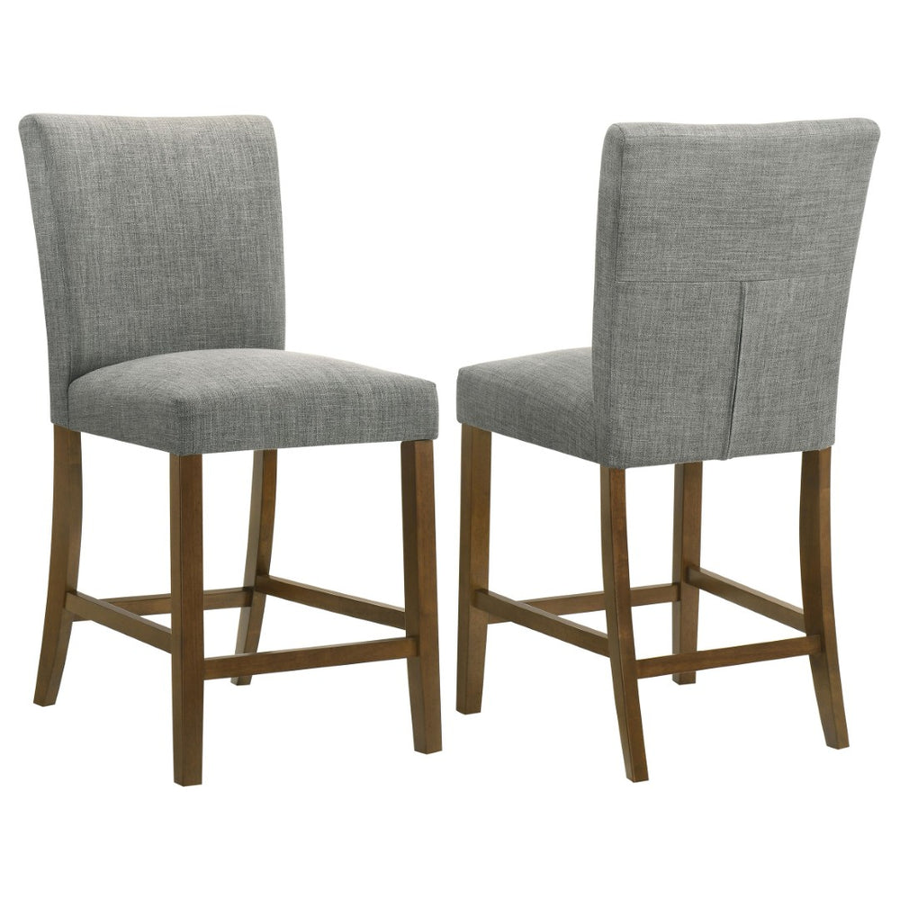 English Elm Flynn Parsons Counter Chair Set Upholstered Seating for Modern Dining Rooms Grey+Brown B062P520081