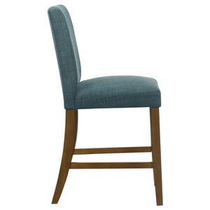 English Elm Flynn Parsons Upholstered Counter Chairs Set of 2 Rubberwood Legs Kitchen Bar Seating B062P520082