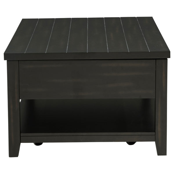 English Elm Castleton Farmhouse Lift Top Coffee Table with Hidden Storage and Rolling Casters Distressed Java B062P520101
