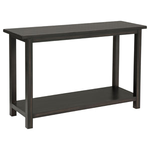English Elm Castleton Plank Top Pine Console Table with Lower Shelf for Entryway or Sofa Wall B062P520102