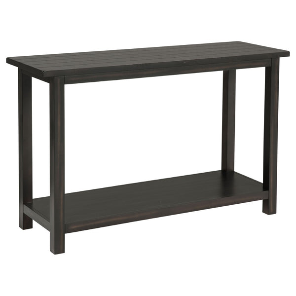 English Elm Castleton Plank Top Pine Console Table with Lower Shelf for Entryway or Sofa Wall B062P520102