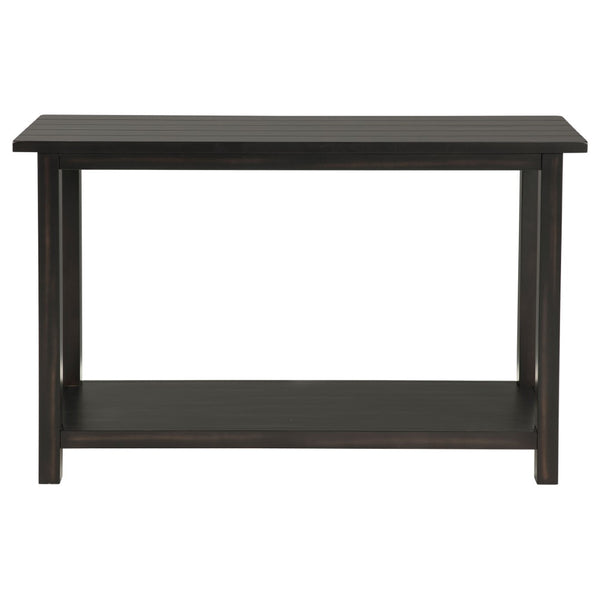 English Elm Castleton Plank Top Pine Console Table with Lower Shelf for Entryway or Sofa Wall B062P520102