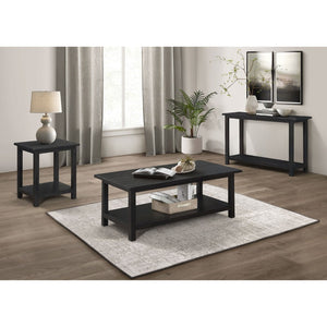 English Elm Castleton Plank Top Pine Console Table with Lower Shelf for Entryway or Sofa Wall B062P520102