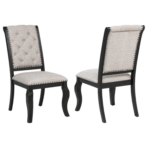 English Elm Kinzler Tufted Upholstered Dining Side Chairs with Nailhead Trim Set of 2 B062P520140