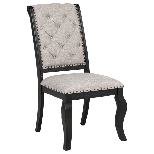 English Elm Kinzler Tufted Upholstered Dining Side Chairs with Nailhead Trim Set of 2 B062P520140