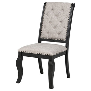 English Elm Kinzler Tufted Upholstered Dining Side Chairs with Nailhead Trim Set of 2 B062P520140