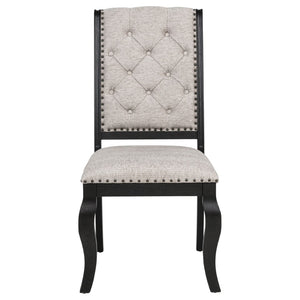 English Elm Kinzler Tufted Upholstered Dining Side Chairs with Nailhead Trim Set of 2 B062P520140