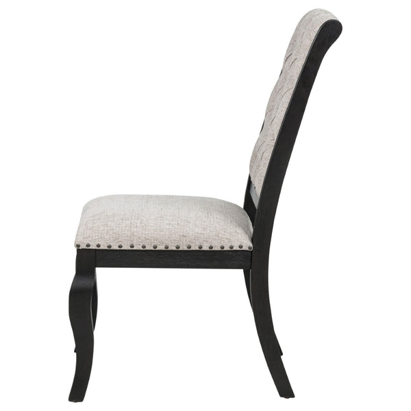 English Elm Kinzler Tufted Upholstered Dining Side Chairs with Nailhead Trim Set of 2 B062P520140