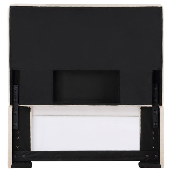English Elm Simone Upholstered Twin Headboard Foam Padded Panel Bed Frame for Any Bedroom B062P520164